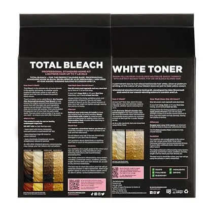 Bleach London White Toner Kit & Total Bleach Kit – Complete Hair Bleaching and Toning Set Avelisse