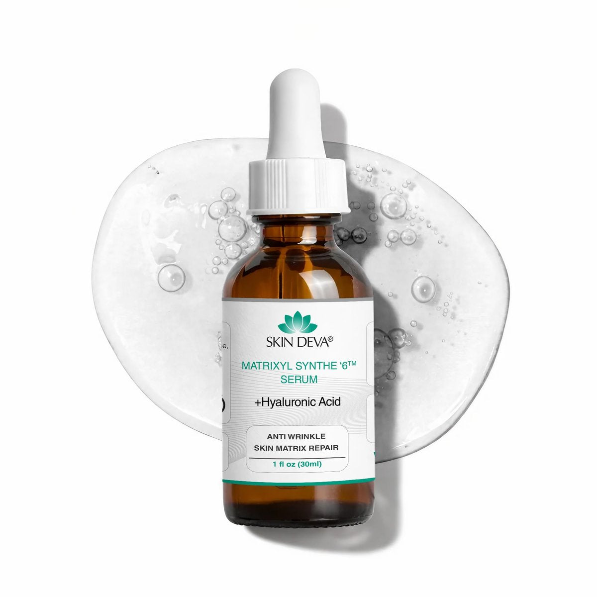 SKIN DEVA Matrixyl Synthe 6 Hyaluronic Acid Anti-Aging Serum – Hydrating Face Serum with Pore-Minimizing Benefits, 1 Fl Oz - görsel 1