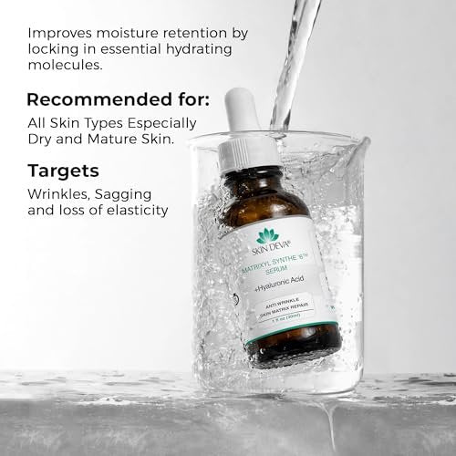 SKIN DEVA Matrixyl Synthe 6 Hyaluronic Acid Anti-Aging Serum – Hydrating Face Serum with Pore-Minimizing Benefits, 1 Fl Oz - görsel 14