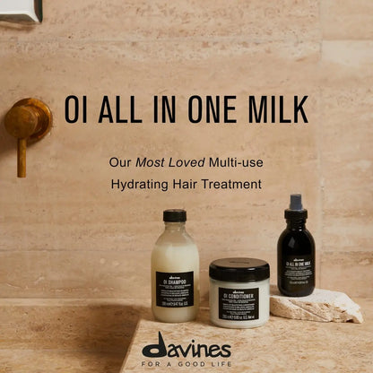 Davines OI All In One Milk Leave-In Conditioner Spray - Heat Protectant, Detangler & Frizz Control - Travel Size 1.69 oz Avelisse