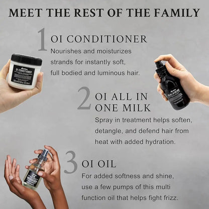 Davines OI All In One Milk Leave-In Conditioner Spray - Heat Protectant, Detangler & Frizz Control - Travel Size 1.69 oz Avelisse