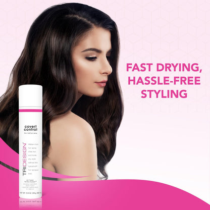 Covert Control Fast-Drying Hairspray - Strong Hold & Hidden Control for Women and Men, 10.5 oz Avelisse