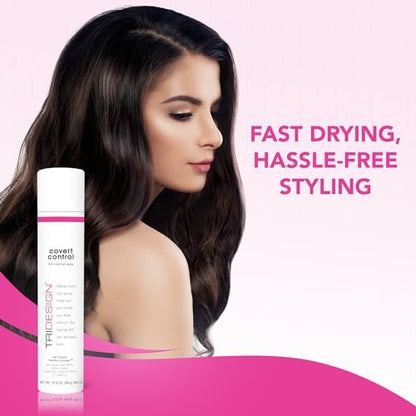 Covert Control Fast-Drying Hairspray - Strong Hold & Hidden Control for Women and Men, 10.5 oz Avelisse