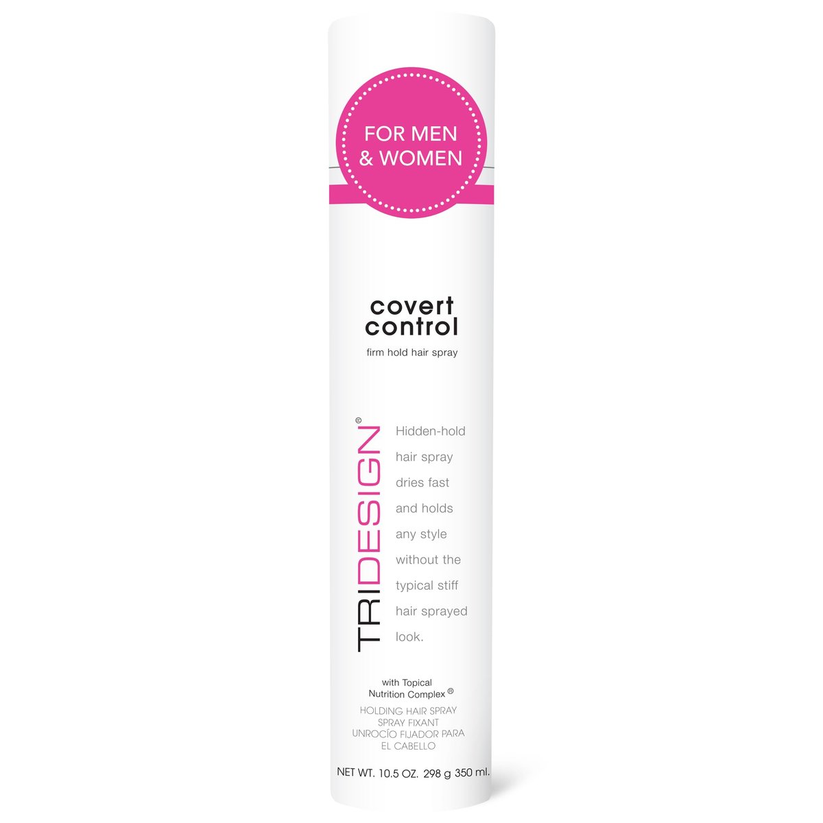 Covert Control Fast-Drying Hairspray - Strong Hold & Hidden Control for Women and Men, 10.5 oz Avelisse