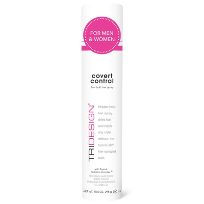 Covert Control Fast-Drying Hairspray - Strong Hold & Hidden Control for Women and Men, 10.5 oz Avelisse