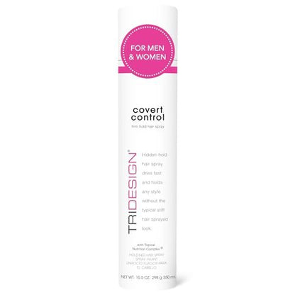 Covert Control Fast-Drying Hairspray - Strong Hold & Hidden Control for Women and Men, 10.5 oz Avelisse