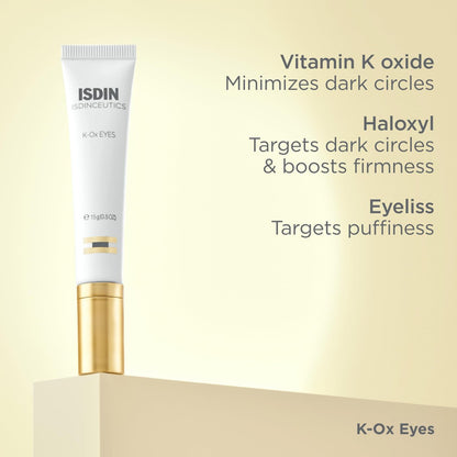 ISDIN Isdinceutics K-Ox Eyes - Rich Vitamin K Oxide Eye Cream for Dark Circles and Under-Eye Rejuvenation, 0.5 OZ Avelisse
