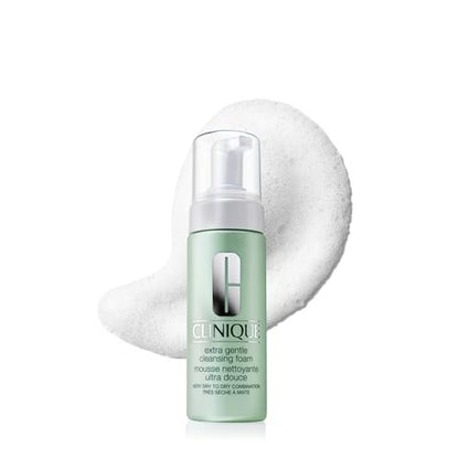 Clinique 3-Step Extra Gentle Mild Cleansing Foam Face Cleanser for Dry + Sensitive Skin - Non-Irritating, Cleansing + Comforting, 4.2 Fl Oz Avelisse