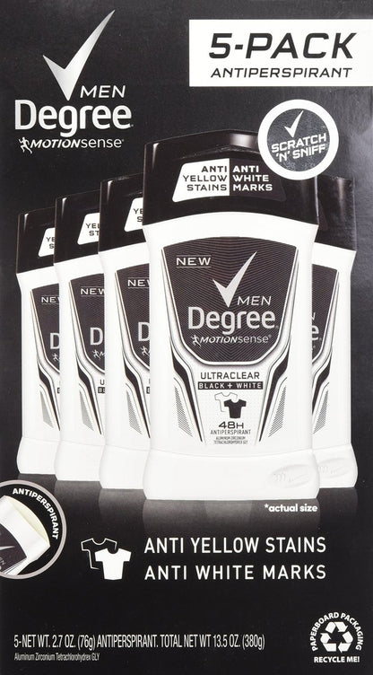 Degree Men Adrenaline Series Antiperspirant & Deodorant 5-Pack + Extra 1.7oz Avelisse