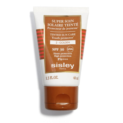 Sisley Paris Tinted Sunscreen Cream SPF 30, 2 Golden - Broad Spectrum UVA/UVB Protection, Non-Greasy Tinted Moisturizer, Water Resistant 40 min, Non-Comedogenic, 1.3 oz