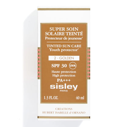Sisley Paris Tinted Sunscreen Cream SPF 30, 2 Golden - Broad Spectrum UVA/UVB Protection, Non-Greasy Tinted Moisturizer, Water Resistant 40 min, Non-Comedogenic, 1.3 oz