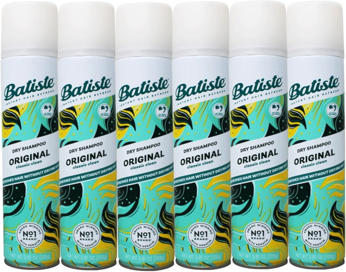 Batiste Original Dry Shampoo - 200ml (Pack of 6) - Refresh & Volumize Hair Between Washes Avelisse