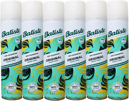 Batiste Original Dry Shampoo - 200ml (Pack of 6) - Refresh & Volumize Hair Between Washes Avelisse