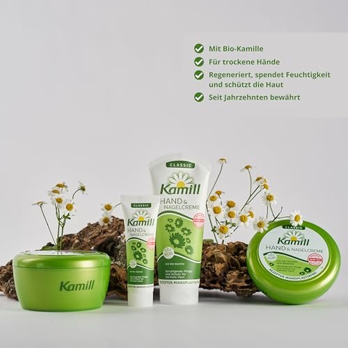 Kamill Hand and Nail Cream Classic with Natural Chamomile, 3.4 fl oz (Pack of 2) Avelisse