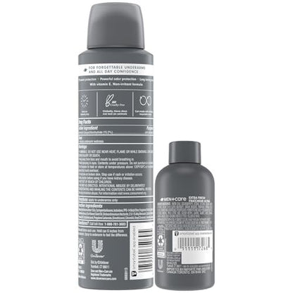 Dove Men+Care Dry Spray Antiperspirant for Men 2-Pack (3.8 Oz Each) + Travel Body Wash (3 Oz) – 72H Protection, Long-Lasting Fresh Fragrance Avelisse