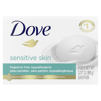 Dove Bar Soap for Sensitive Skin, 3.15 oz (Pack of 4) - Gentle Moisturizing Cleanser Avelisse