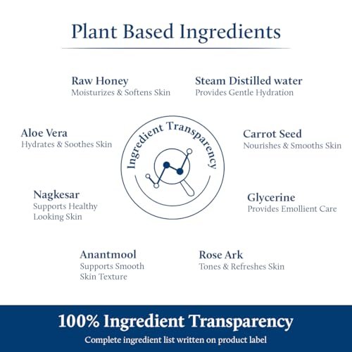 Blue Nectar Ayurvedic Honey and Aloe Vera Face Wash & Makeup Remover - Daily Facial Cleanser for Women and Men, All Skin Types (8 Herbs, 3.4 Fl Oz) - görsel 12