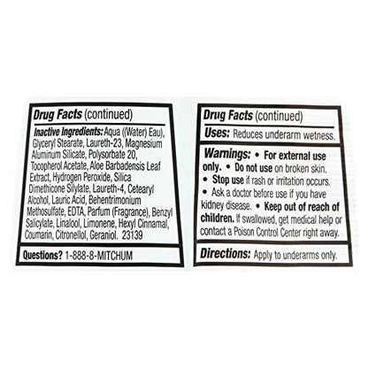 Mitchum Women Invisible Roll-On Antiperspirant & Deodorant, Powder Fresh, 1.7 oz (Pack of 3) Avelisse