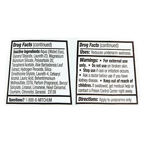 Mitchum Women Invisible Roll-On Antiperspirant & Deodorant, Powder Fresh, 1.7 oz (Pack of 3) Avelisse