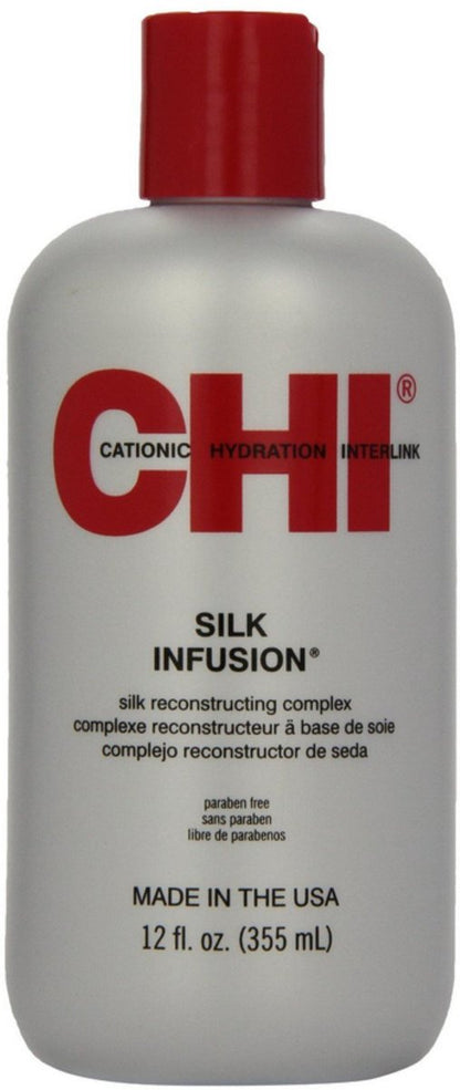 CHI Silk Infusion Reconstructing Complex - 12 oz (Pack of 4) for Silky, Healthy Hair