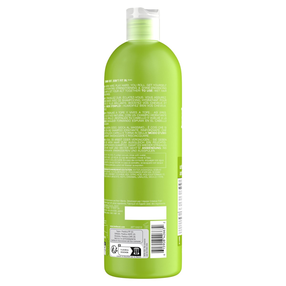 Bed Head by TIGI Urban Antidotes Re-Energize Daily Shampoo for Normal Hair, Hydrating & Strengthening, 25.36 fl oz Avelisse