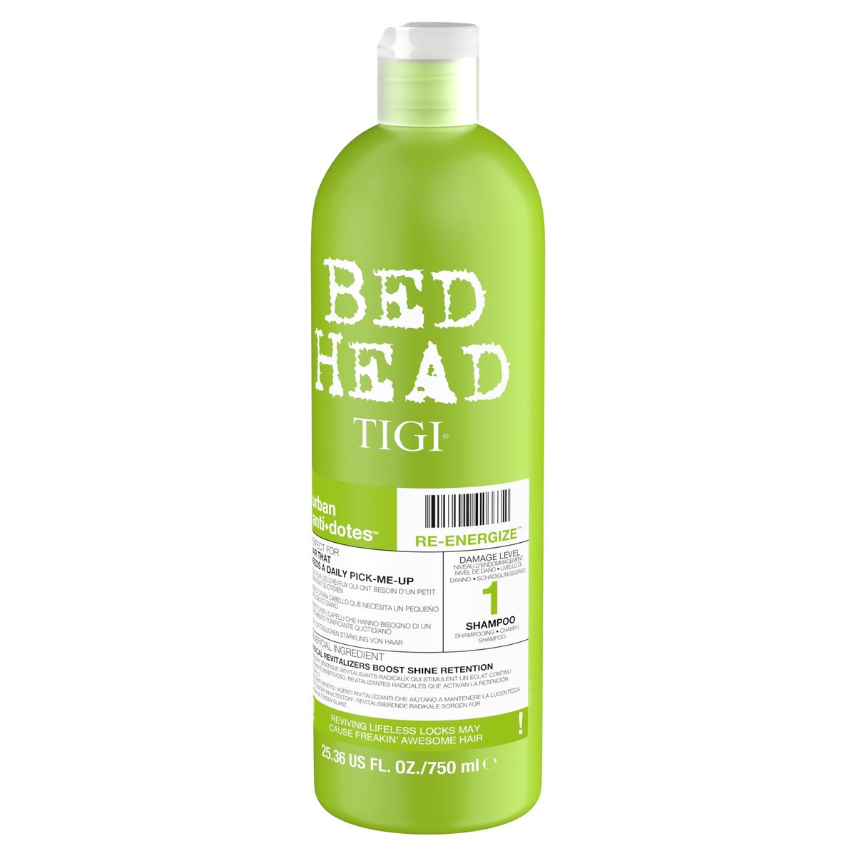 Bed Head by TIGI Urban Antidotes Re-Energize Daily Shampoo for Normal Hair, Hydrating & Strengthening, 25.36 fl oz Avelisse
