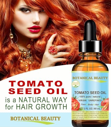 Botanical Beauty 100% Pure Virgin Unrefined Cold-Pressed Tomato Seed Oil for Face, Skin, Body, Hair, Lips, Nails - Rich in Vitamin E & Lycopene (1 Fl Oz) - görsel 6