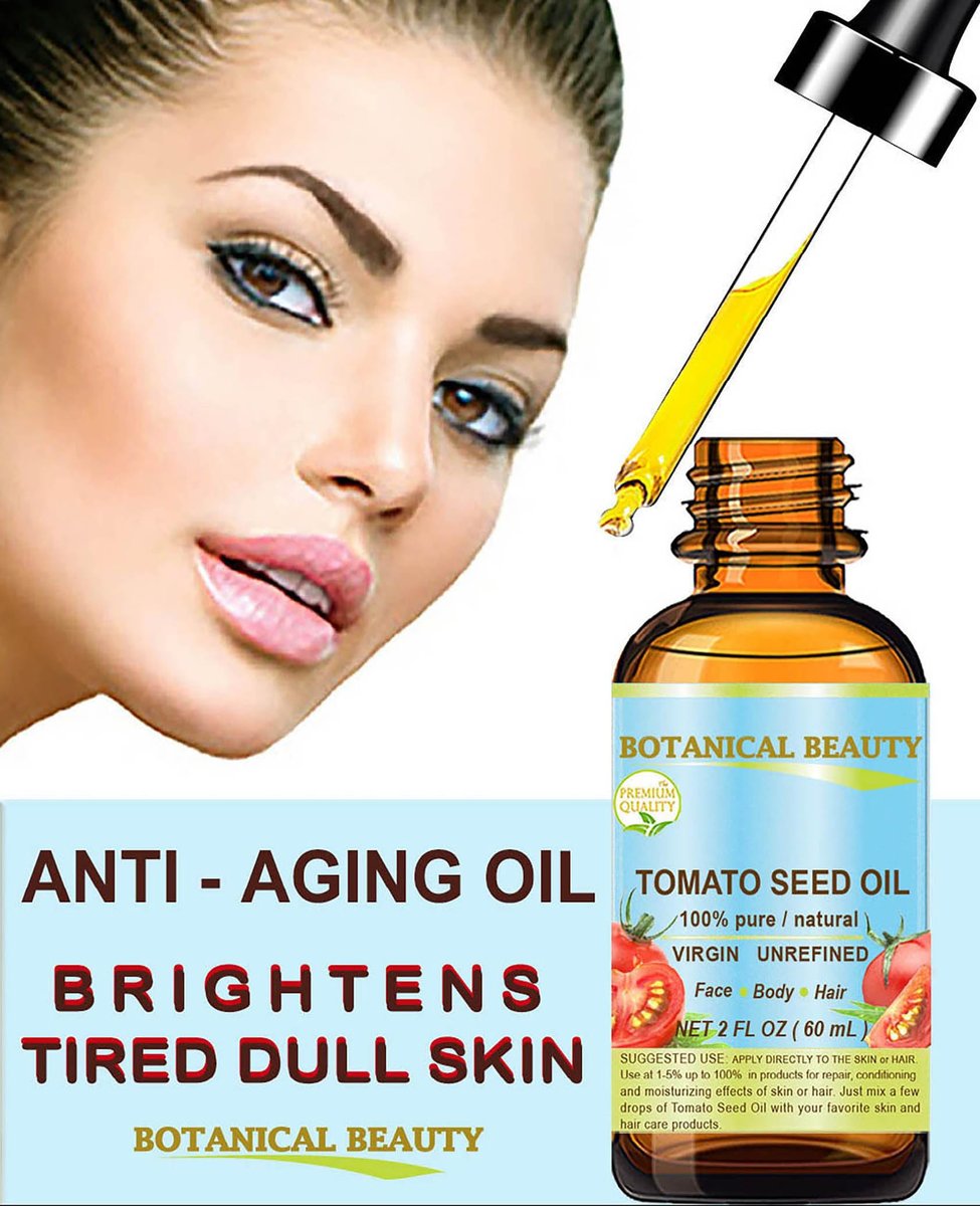 Botanical Beauty 100% Pure Virgin Unrefined Cold-Pressed Tomato Seed Oil for Face, Skin, Body, Hair, Lips, Nails - Rich in Vitamin E & Lycopene (1 Fl Oz) - görsel 3