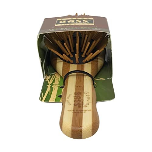 Bass Small Oval Bamboo Hair Brush - Eco-Friendly Detangling Brush - görsel 12