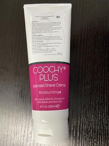 IntiMD COOCHY PLUS Intimate Shave Cream Gel - Rash-Free with Moisturizing+ - 8oz Squeeze Bottle Avelisse
