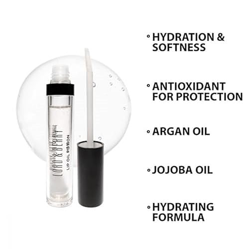 Lord & Berry Lip Oil Potion Advanced Fluid Lip Treatment – Clear Lip Oil, 0.24 oz – Relieves Dryness & Enhances Lip Texture - görsel 4
