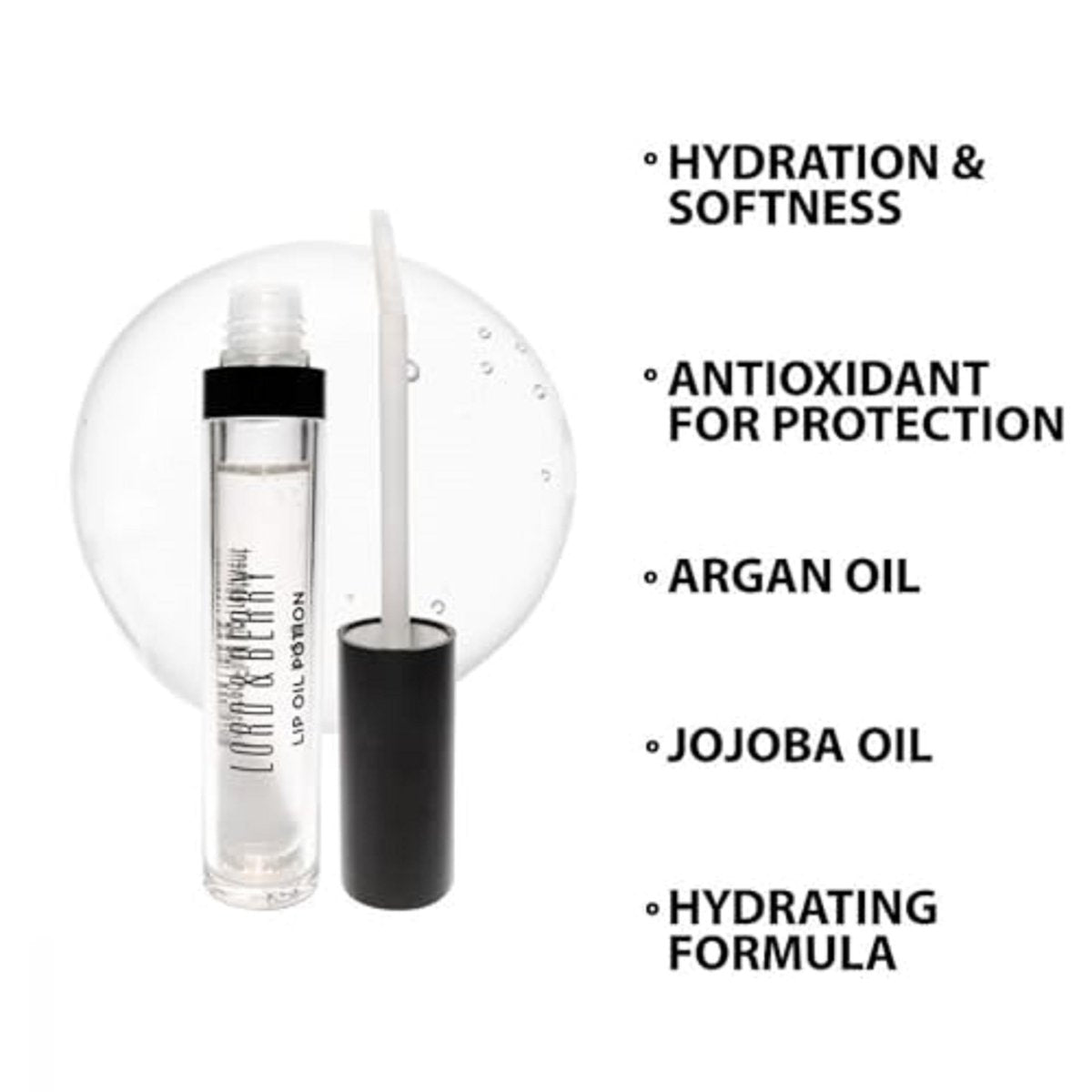 Lord & Berry Lip Oil Potion Advanced Fluid Lip Treatment – Clear Lip Oil, 0.24 oz – Relieves Dryness & Enhances Lip Texture - görsel 3