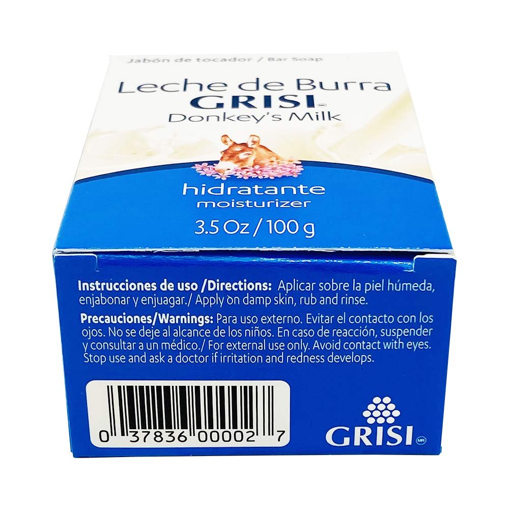Grisi Donkey's Milk Soap 4-Pack (3.5 oz Each) - Natural Moisturizing Bar Soap for Sensitive Skin - görsel 5