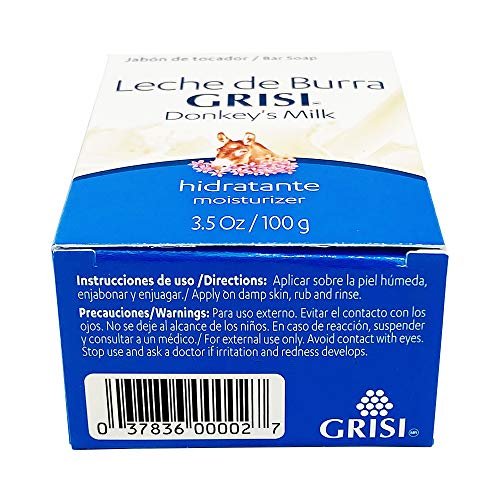 Grisi Donkey's Milk Soap 4-Pack (3.5 oz Each) - Natural Moisturizing Bar Soap for Sensitive Skin - görsel 6