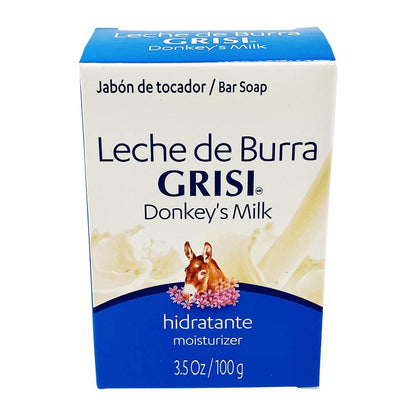 Grisi Donkey's Milk Soap 4-Pack (3.5 oz Each) - Natural Moisturizing Bar Soap for Sensitive Skin