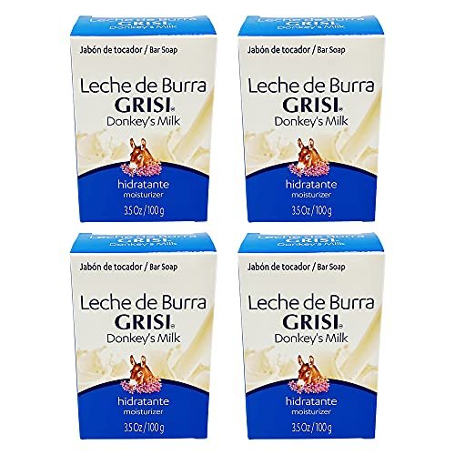 Grisi Donkey's Milk Soap 4-Pack (3.5 oz Each) - Natural Moisturizing Bar Soap for Sensitive Skin - görsel 2