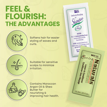 Curls & Naturals Texturizer Hair Softener with Moroccan Argan Oil - 3 Piece Set Avelisse