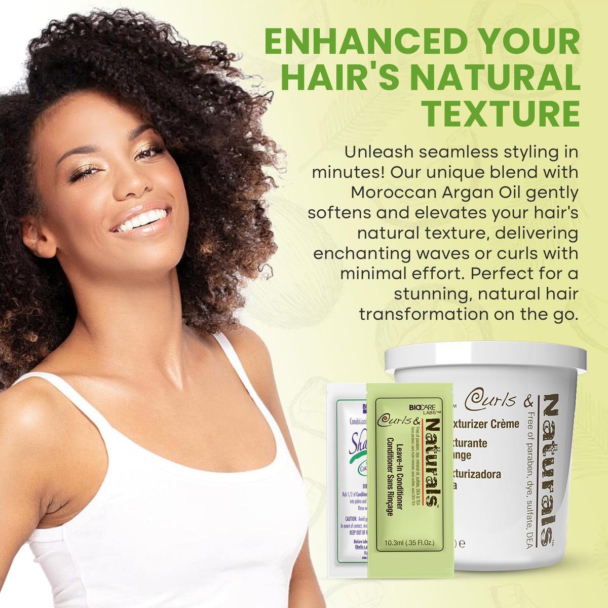 Curls & Naturals Texturizer Hair Softener with Moroccan Argan Oil - 3 Piece Set Avelisse