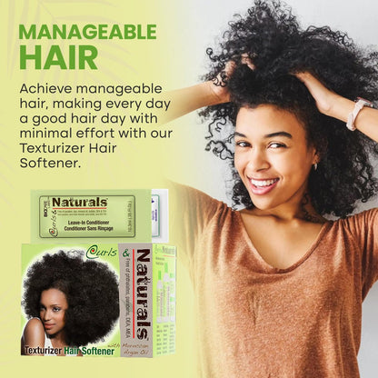 Curls & Naturals Texturizer Hair Softener with Moroccan Argan Oil - 3 Piece Set Avelisse