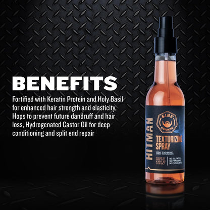 GIBS Grooming Hitman Texturizing Spray – 5 Fl Oz for Salon-Quality Volume and Texture Avelisse