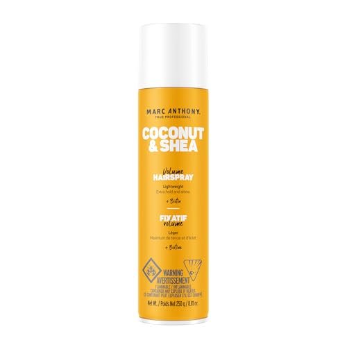 Marc Anthony Volumizing Hair Spray for Volume & Shine, Coconut & Shea - Long Lasting Anti-Humidity Flexible Hold Hairspray - No Flaking, Stiffness or Residue - Fights & Reduces Frizz - görsel 2