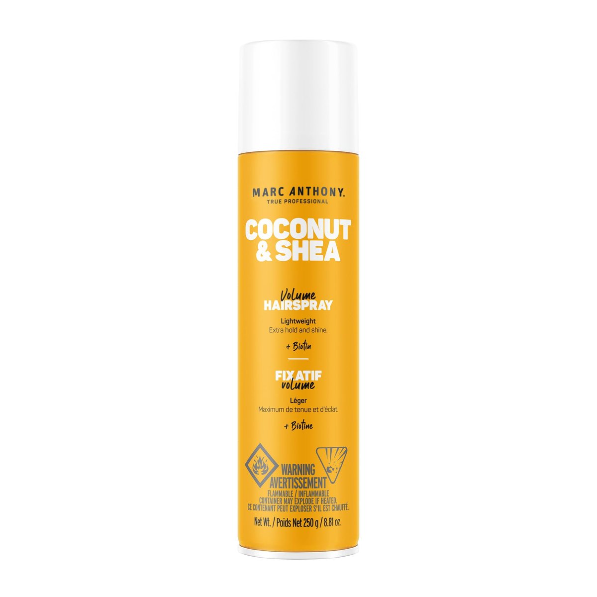 Marc Anthony Volumizing Hair Spray for Volume & Shine, Coconut & Shea - Long Lasting Anti-Humidity Flexible Hold Hairspray - No Flaking, Stiffness or Residue - Fights & Reduces Frizz - görsel 1