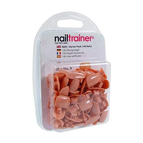 Nail Trainer Refit Pack 20 x 5 - Practice Nail Tips for Acrylic and Gel Application - görsel 2