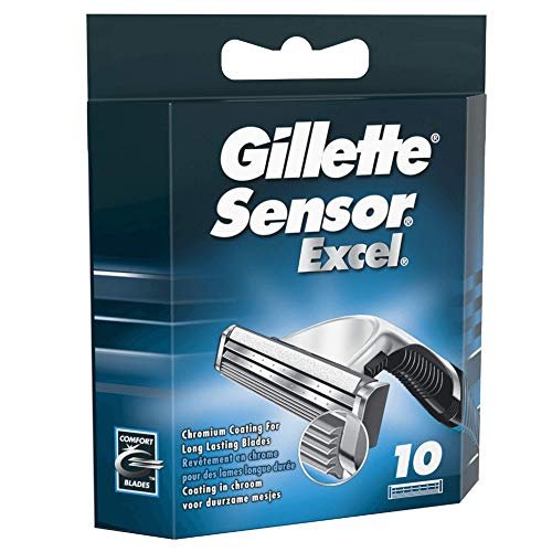 Gillette Sensor Excel Razor Blades for Men – 10 Cartridge Pack Avelisse