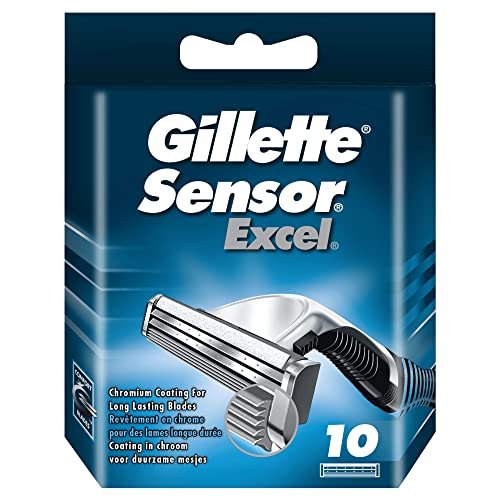 Gillette Sensor Excel Razor Blades for Men – 10 Cartridge Pack Avelisse