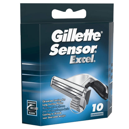 Gillette Sensor Excel Razor Blades for Men – 10 Cartridge Pack Avelisse