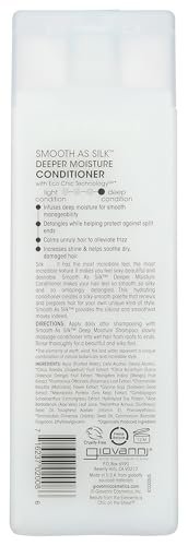 GIOVANNI Smooth As Silk Conditioner - 8.5 fl – Lightweight Hydration: Moisturizes without weighing hair down, – Image 4