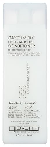 GIOVANNI Smooth As Silk Conditioner - 8.5 fl – Natural Botanicals: Enriched with aloe vera, chamomile, and ginseng – Image 2