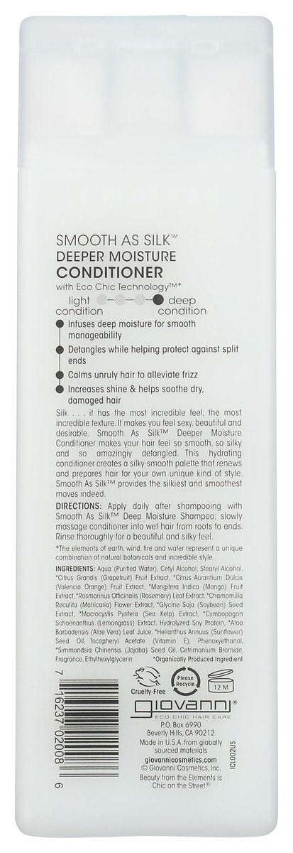 GIOVANNI Smooth As Silk Conditioner - 8.5 fl – Detangling Power: Smooths tangles and knots for easy combing, – Image 3