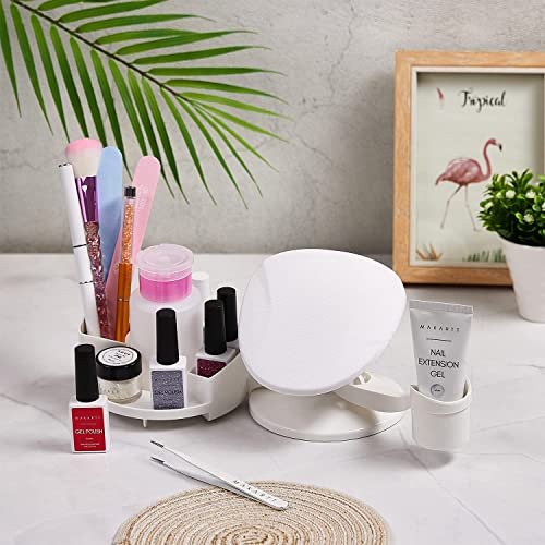 Makartt Nail Stand Hand Rest with Multi-Angle & Polish Trays - White Manicure Hand Rest for Salon or Home Use Avelisse